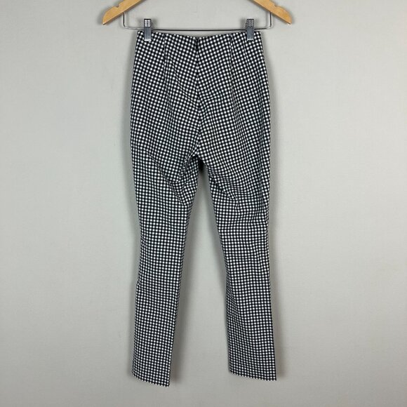 Rag & Bone Pants Womens 00 Black White Check Edgy Skinny Back Zip Stretch Ankle - Picture 7 of 13